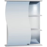 Зеркальный шкаф 60x70 см белый глянец Санта Волна 101013