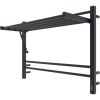 Полотенцесушитель электрический Terminus Горизонт П8 4670078543608 600x830, ТЭН правый, черный муар