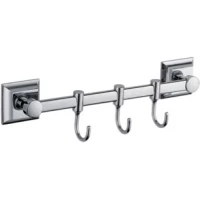 Планка с крючками D-Lin D288130-3 для ванны, хром 