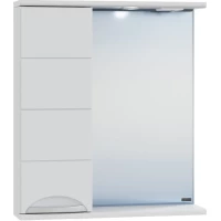 Зеркальный шкаф 60x72 см белый глянец Санта Родос 106015