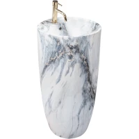 Раковина Rea Anya REA-U5802 45x45 см, напольная, серый мрамор