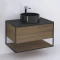 Комплект мебели древесный аттик/черный 90 см Jorno Steal Ste.01.90/P/Da + 0025403 + Ste.02.77/B - 6