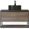 Комплект мебели древесный аттик/черный 90 см Jorno Steal Ste.01.90/P/Da + 0025403 + Ste.02.77/B - 10