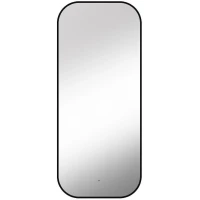 Зеркало Art&Max Siena AM-Sie-600-1200-DS-F 60x120 см, с LED-подсветкой, сенсорным выключателем, диммером, черный