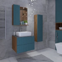 Комплект мебели дуб веллингтон/бриз матовый 65 см Grossman Альба 106502 + GR-3016 + 206502