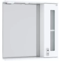 Зеркальный шкаф 67x71,2 см белый глянец R Onika Кристалл 206706