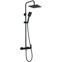 Душевая система AQG Nite 21NITC25ALA05 250 мм, со смесителем, черный матовый