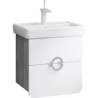 Тумба с раковиной белый матовый/дуб седой 55 см Aqwella Alicante Alic.01.05/Gray + 30969