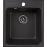 Изображение товара кухонная мойка reflection quadra черный rf0243bl