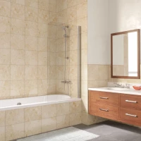 Шторка на ванну Vegas Glass EV LUX 70 08 01 R 70 см R, профиль хром, стекло прозрачное