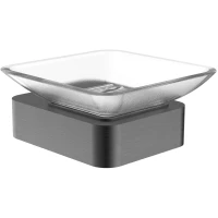 Мыльница Wonzon & Woghand Lotte WW-8322-BGM настенная, темный графит матовый