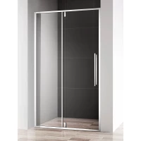 Душевая дверь AQUAme AQM7108-12 120 см, профиль хром, стекло прозрачное