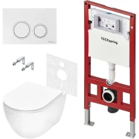 Комплект подвесной унитаз Tece TECEspring R + система инсталляции Tece TECEspring R K955103WCR