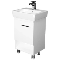 Тумба под раковину 1Marka Tera У76059 48,5 см, напольная, белый глянец