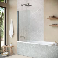 Шторка на ванну Vegas Glass EV NOVO 60 11 02 L 61 см L, профиль оружейная сталь, стекло шиншилла