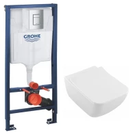 Комплект подвесной унитаз Villeroy & Boch Venticello 4611RSR1 + система инсталляции Grohe 38772001