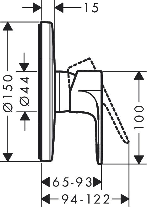 Смеситель для душа Hansgrohe Rebris E 72668000 - фото 3