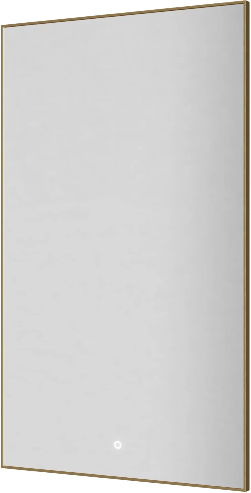 Зеркало Armadi Art 569-MG 60x100 см, с LED-подсветкой, сенсорным выключателем, диммером, антизапотеванием, золотой матовый