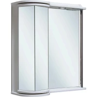 Зеркальный шкаф 65x75 см белый L Runo Секрет 00000000580