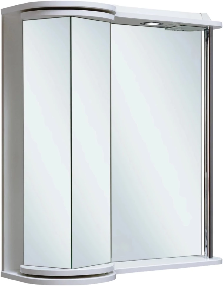 Зеркальный шкаф 65x75 см белый L Runo Секрет 00000000580