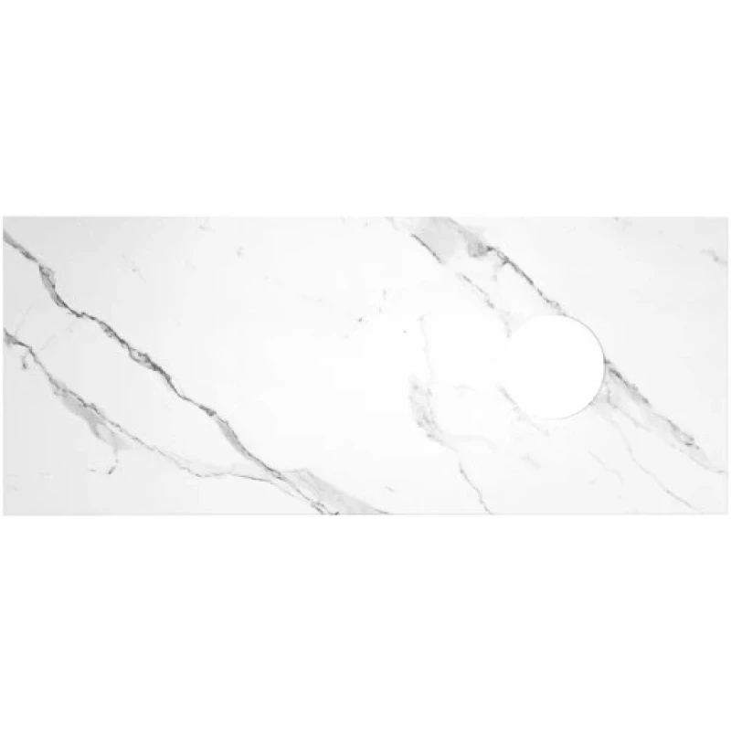 Столешница 120,3 см белый мрамор Runo Каппа 00-00001090