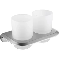 Стакан для зубных щеток Abber Nord AA1557SP двойной, настенный, сатин
