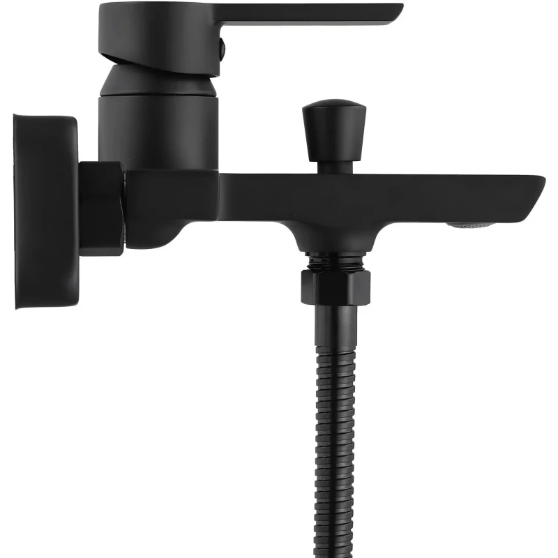 Смеситель для ванны Rea Argus REA-B6407 с душевым гарнитуром, черный матовый Смеситель для ванны Rea Argus REA-B6407 с душевым гарнитуром, черный матовый