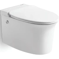 Унитаз подвесной Ceruttispa Nautilus Aria Pulse CT10195 импульсный, безободковый, с сиденьем микролифт, белый