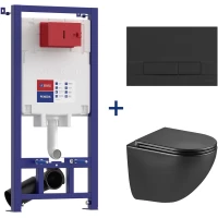 Комплект подвесной унитаз Lemark Glazer 9612004 + система инсталляции Lemark Peneda Bit 9880213