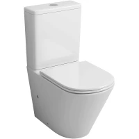 Унитаз-компакт Grossman GR-4450SQ безободковый, торнадо, с сиденьем микролифт, белый