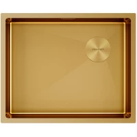 Кухонная мойка Paulmark Next-Skew PM885444-BG 54x44 см, золотой матовый