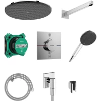 Душевой комплект Hansgrohe Raindance Alive S 24630000 300 мм, с термостатом, хром