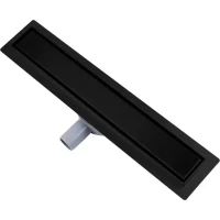 Душевой трап (лоток) Raglo R652.80.06 80 см, с решеткой, 2 в 1 под плитку, черный матовый