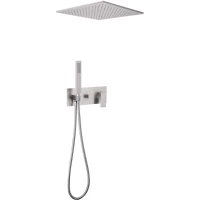 Душевой комплект Abber Daheim AF8221SP 400 мм, со смесителем, сатин