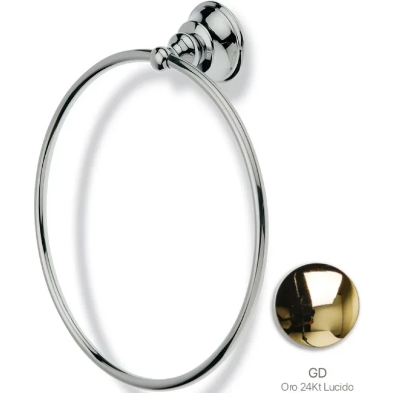 Полотенцедержатель кольцо Stil Haus Smart SM07(02) хром/золотой