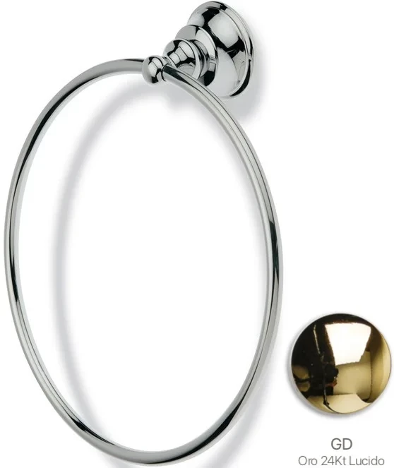 Полотенцедержатель кольцо Stil Haus Smart SM07(02) хром/золотой