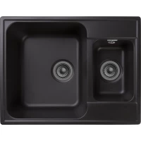 Кухонная мойка GranFest Quarz 09 61,7x47,8 см, черный