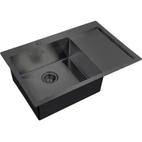 Кухонная мойка Zorg SH 7851-L GRAFIT 78x51 см, графит