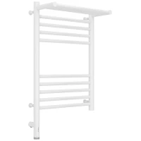 Полотенцесушитель электрический 600x400 белый глянец МЭМ левый Сунержа Богема с полкой 3.0 12-5806-6040
