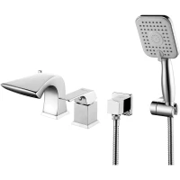 Смеситель на борт ванны Lemark Unit LM4547C с душевым гарнитуром, хром