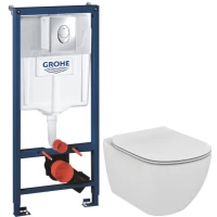 Комплект подвесной унитаз Ideal Standard Tesi T007901 + T352701 + система инсталляции Grohe 38721001