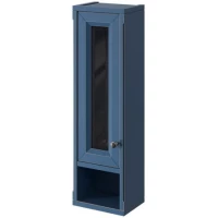 Шкаф одностворчатый синий матовый L Caprigo Jardin 10490L-B036