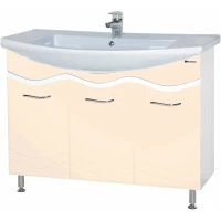 Тумба бежевый глянец/белый глянец 101 см Bellezza Мари 4632918000221