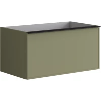 Тумба под раковину Onsen Pixel Verde Salvia 68-BP-080-F1-M57 80 см, подвесная, шалфей зеленый матовый
