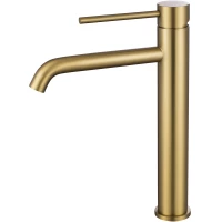 Смеситель для раковины Oliveeka OL-962002-BG золотой матовый