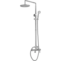 Душевая система Zorg Antic A 201DS-SL 209 мм, со смесителем, серебро