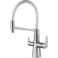 Смеситель для кухни Zorg SH 818-8 CR с подключением к фильтру, гибким изливом, хром