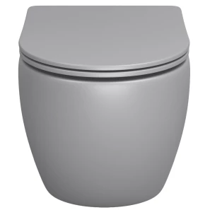 Изображение товара унитаз подвесной grossman gr-4411glms безободковый, с сиденьем микролифт, светло-серый матовый