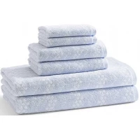 Полотенце банное 127x71 см Kassatex Wavy Whisper Blue BWV-109-WHB