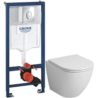 Комплект подвесной унитаз Grossman GR-4455S + система инсталляции Grohe 38721001